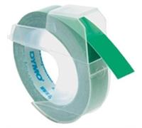 Dymo S0898160 cinta 3D blanco sobre verde 9mm