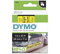 DYMO Standard D1 Labeling Tape, 1 Cartucho Amarillo Black Print on Yellow Tape 1'' W x 23' L