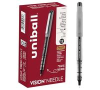 DYMO Vision Needle negro 12pieza (S) - Bolígrafos roller (transparente, plástico, negro, 0,7 mm, 12 pieza (S))