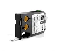 Dymo XTL 1868806 envoltura de cable flexible negro sobre blanco 12mm