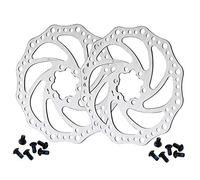 Dymoece 2 discos de freno de bicicleta con 12 tornillos de 140 mm/160 mm/180 mm/203 mm para bicicleta de carretera MTB Mountain