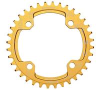 Dymoece Plato de bicicleta 104BCD 32T/34T/36T/38T para 9, 10 y 11 velocidades - adecuado para la mayoría de platos Shimano y Sram - Oro 34T