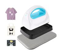 Dyna-Living Prensa de transferencia, prensa de calor, prensa de calor, prensas de impresión para ropa, camisetas, zapatos, sombreros, prensa caliente, máquina de 7'' x 4'' 500W azul