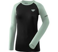 DYNAFIT Alpine Pro W L/s Tee - Mujer - Negro / Verde - talla M- modelo 2025