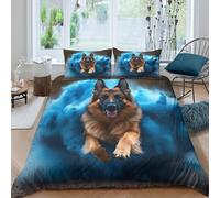 Dynamic Animal Funda Edredon Microfibra Juego de Ropa de Cama de 3 Piezas Impresión 3D Cierre de Dynamic Animal Funda de Edredón Funda de Almohada a Juego Transpirable for Ancianos Double（200x200cm）