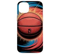 Dynamic Basketball Energy Swirl Sports Artwork Basketball Carcasa para iPhone 14 Plus