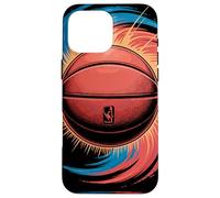 Dynamic Basketball Energy Swirl Sports Artwork Basketball Carcasa para iPhone 16 Pro MAX