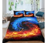 Dynamic Energy Swirl Funda Edredon Juego de Ropa de Cama de 3 Piezas Impresión 3D Cierre de Dynamic Energy Swirl Funda de Edredón Funda de Almohada a Juego Suave for Ancianos Double（200x200cm）