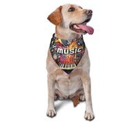 Dynamic Instruments and Sound Waves - Bufanda triangular para mascotas con estampado gráfico para perros y gatos, bandana ajustable para mascotas y sesiones de fotos