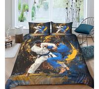 Dynamic Martial Arts Funda Edredon Juego de Ropa de Cama de 3 Piezas Impresión 3D Cierre de Dynamic Martial Arts Funda de Edredón Funda de Almohada a Juego for Adultos Super King（260x220cm）