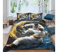 Dynamic Martial Arts Funda Edredon Microfibra 3 Piezas Compuesto Impresión 3D Cierre de Dynamic Martial Arts Funda de Edredón Fundas de Almohada Antibacteriana for niña Super king（260x220cm）