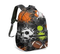 Dynamic - Mochila deportiva para baloncesto, béisbol, fútbol, rugby, diseño de salpicaduras, selección de varios tamaños, mochila escolar ligera para niños y adolescentes, 01., L, Casual