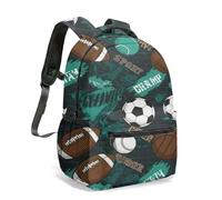Dynamic - Mochila deportiva para baloncesto, béisbol, fútbol, rugby, diseño de salpicaduras, selección de varios tamaños, mochila escolar ligera para niños y adolescentes, 05., L, Casual