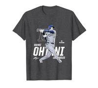 Dynamic Pose Shohei Ohtani Los Angeles Baseball MLBPA Camiseta, Hombre, Jaspeado Oscuro, 4XL