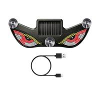 Dynamic Solar Eye LED Warning Light - USB Rechargeable Decorative Car, Rear Window Lamp, Shape Safety Light | For Motorcycle Windshield Holiday Birthday Party SUV Front Use, Solar Lights, Car Window