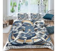 Dynamic sport illust Funda Edredon Microfibra 3 Piezas Compuesto Impresión 3D Cierre de Dynamic sport ilustración Funda de Edredón Fundas de Almohada Antibacteriana for niña Super king（260x220cm）