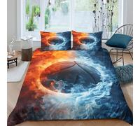 Dynamic Sports Art Funda de Edredón Microfibra 3 Piezas Impresión 3D Cierre de Dynamic Sports Arte Funda Edredon Fundas de Almohada Lavables Transpirable for Familia Double（200x200cm）