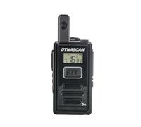 Dynascan 3A Walkie Talkie Profesional PMR446 de Uso Libre, 16 Canales, Carga USB-C, Función Vibración y VOX, Pantalla LCD, Compacto para Hostelería y Eventos - Negro (Pack 1 Unidad)