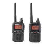 Dynascan - Pareja de Walkie Talkies PMR-446 tamaño compacto, Dynascan AD-09+ | con Microauriculares Incluidos | 8 Canales | VOX | En maletín de transporte