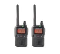 DYNASCAN Pareja Walkie Talkies AD-09+ PMR-446 compacto – 8 canales, VOX, microauriculares, maletín
