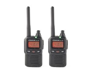 Dynascan Dynascan AD09+ Pareja de walkie-talkies sin licencia de tamaño reducido y robusto que se entrega con maletín