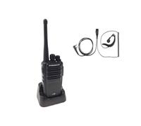 Dynascan Dynascan L88 + Auricular gancho para Kenwood Walkie talkies sin licencia PMR446 de 8 canales, robusto, con botón selector con auricular de gancho con