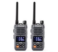 Dynascan Pack 2 Walkie Talkies Dynascan R38 PMR446 Kit de dos radios PMR446 profesionales sin licencia, con un diseño compacto, que ofrecen una calidad de