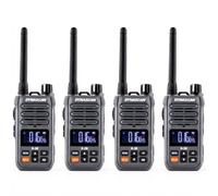Dynascan Pack 4 Walkie Talkies Dynascan R38 PMR446 Kit de cuatro walkie talkies PMR446 profesionales sin licencia con un diseño compacto, que ofrecen una