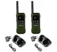 Dynascan Pack Dynascan F-15 + cargador doble adicional Pack de walkie-talkies sin licencia resistentes e impermeables con cargador doble adicional