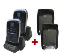 Dynascan PAR Dynascan 1D Negro + 2 Fundas transparentes Pack de 2 walkie talkies Dynascan 1D + 2 fundas trasparentes con clip