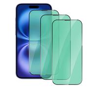 DYNASCO 3 Piezas Protector de Pantalla para iPhone 16, Anti Luz Azul Cristal Vidrio Templado para iPhone 16 6,1", Protección Ocular con Luz Verde, Antiarañazos y Antihuellas, Instalación Fácil