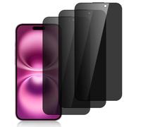 DYNASCO 3 Piezas Protector Pantalla Privacidad para iPhone 16 Plus, Cobertura Completo Antiespia Cristal Vidrio Templado iPhone 16 Plus 6,7", Antiarañazos y Antihuellas, Instalación Fácil