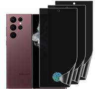 DYNASCO 3 Piezas Protector Pantalla Privacidad para Samsung Galaxy S22 Ultra, Película de TPU Hidrogel Antiespia para Galaxy S22 Ultra 5G 6.8", Admite Función de Huella Dactilar, Fácil Instalación