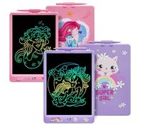 DYNASONIC DYNA-PM Pizarra Escritura LCD Color de 10 Pulgadas para niños. Pizarra magnética para Dibujar. Juguete Educativo. Regalo para niño. Pizarra Infantil (Sirena Gato)