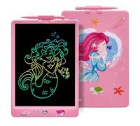 DYNASONIC DYNA-PM Pizarra Escritura LCD Color de 10 Pulgadas para niños. Pizarra magnética para Dibujar. Juguete Educativo. Regalo para niño. Pizarra Infantil (Sirena)