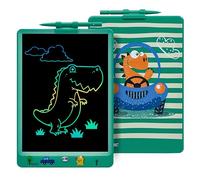 DYNASONIC DYNA-PM Pizarra Escritura LCD Color de 10 Pulgadas para niños. Pizarra magnética para Dibujar. Juguete Educativo. Regalo para niño. Pizarra Infantil (Dinosaurio)