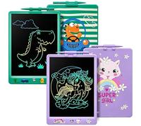 DYNASONIC DYNA-PM Pizarra Escritura LCD Color de 10 Pulgadas para niños. Pizarra magnética para Dibujar. Juguete Educativo. Regalo para niño. Pizarra Infantil (Dinosaurio Gato)