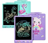 DYNASONIC Pack 2 Pizarras LCD Infantiles 10 Pulgadas para Dibujar y Escribir - Tableta de Escritura Electrónica Reutilizable, Tablet de Dibujo para Niños y Niñas, Juguete Educativo