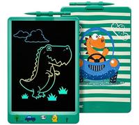 DYNASONIC DYNA-PM Pizarra Escritura LCD Color de 10 Pulgadas para niños. Pizarra magnética para Dibujar. Juguete Educativo. Regalo para niño. Pizarra Infantil (Dinosaurio)