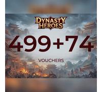 Dynasty Heros - 499 Voucher + 74 Voucher Direct Top-Up - GLOBAL