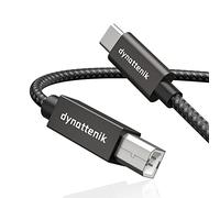 dynattenik TrackSync200 - Cable USB-C a B MIDI de 2 m para actualizar cables A-B, controladores MIDI USB, secuenciadores, DAWs | Compatible con PC, Mac, Linux, Chrome OS