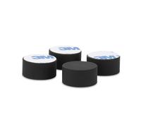 Dynavox amortiguadores de elastómero de silicona EDZ-20, juego de 4, absorbentes antivibración universales para equipos HiFi, altavoces, amplificadores, subwoofers, PC y tocadiscos, adhesivo 3M, negro