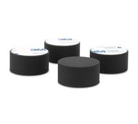 Dynavox amortiguadores de elastómero de silicona EDZ-32, juego de 4, absorbentes antivibración universales para equipos HiFi, altavoces, amplificadores, subwoofers, PC y tocadiscos, adhesivo 3M, negro