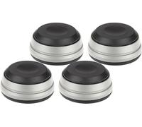 Dynavox Juego de 4 amortiguadores de Vibraciones para Altavoces y Dispositivos, Color Plateado