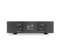Dynavox AMP-S Pro, conmutador de amplificadores y Altavoces en Carcasa de Metal, para amplificadores estéreo y Surround, conexión Mediante Conectores Tipo Banana o Terminal de sujeción, Color Negro