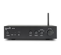 Dynavox Amplificador estéreo VP-40, Amplificador Hi-Fi Compacto con Entrada fonográfica para Tocadiscos, transmisión BT, Control de Graves y Agudos, Conector para Auriculares, Color Negro