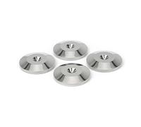 Dynavox Spike - Juego de 4 Arandelas para Altavoces y aparatos, Color Plateado