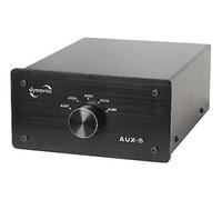 Dynavox AUX-S, Interruptor de expansión de Entrada en Carcasa de Metal con 5 entradas RCA, para amplificadores estéreo y Surround, Color Negro