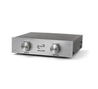 Dynavox AUX-S Pro - Conmutador de extensión de Entrada con 5 entradas RCA para Dos amplificadores estéreo y Envolvente, Color Plateado