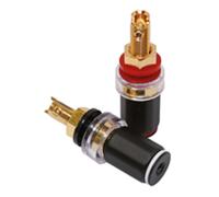 Dynavox Conjunto de conectores Cinch High-End Latón — 2 rojos, 2 blancos (4 piezas)